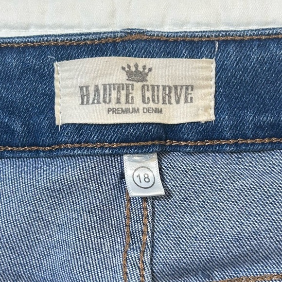 - Haute Curve Jeans. High Rise Straight. Hidden Button Fly. Cotton/Spandex… - Picture 3 of 7